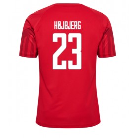 Virallinen pelipaita Tanska Pierre-Emile Hojbjerg 23 Koti World Cup 2022 Lyhythihainen - Miesten